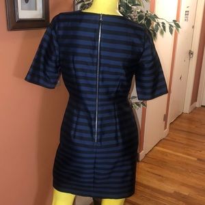 Navy & Black Striped Lands End Dress size 4
